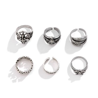 retro style ring set 6 piece - Image 5