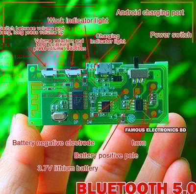 Multifunctional Bluetooth power amplifier board 3.7V 5W power amplifier circuit board audio module Premium Quality Sound