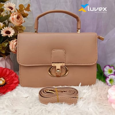 New China Leather Ladies Bag-Purple