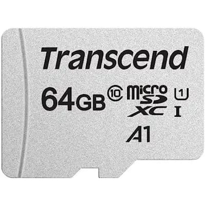 Transcend 64GB MicroSDXC/SDHC 300S Class 10 Memory Card (TS64GUSD300S)