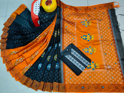 শাড়ি পাঞ্জাবি কাপল সেট - Image 3