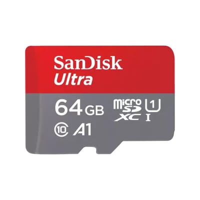SanDisk Ultra SQUAB 64GB MicroSDXC UHS-I Memory Card (SDSQUAB-064G-GN6MN)