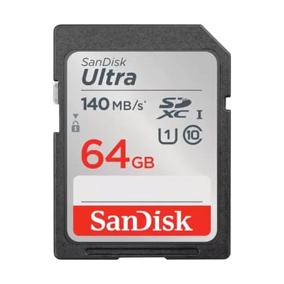Sandisk Ultra 64GB 140Mbps SDXC UHS-I Memory Card (SDSDUNB-064G-GN6IN)