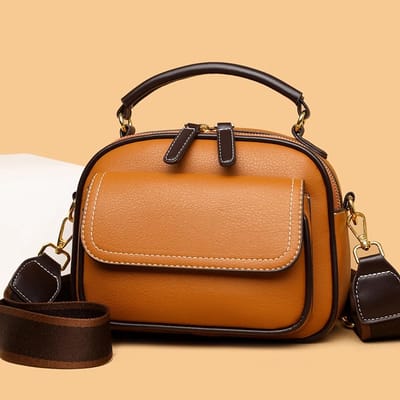 New Sac a Main Women Handbag soft small Shoulder Pu Leather Tote Hand Bags for Ladies(YELLOW)