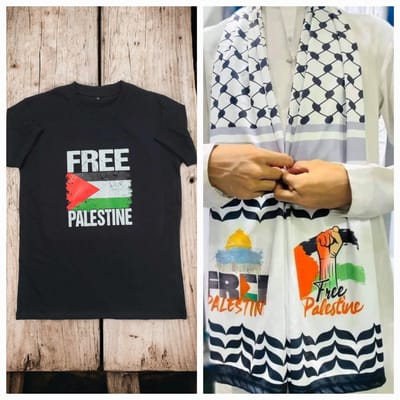 ফিলিস্তিন টিশার্ট + মাফলার কম্বো