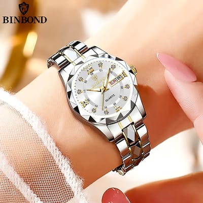BINBOND Top Brand Luxury Fashion Couple Watches 30M Week Date Clock Sport Quartz - Image 4