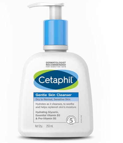 Cetaphil Gentle Skin Hydrating Face Wash Cleanser, Dry to Normal, Sensitive Skin - 250 ml - Image 1