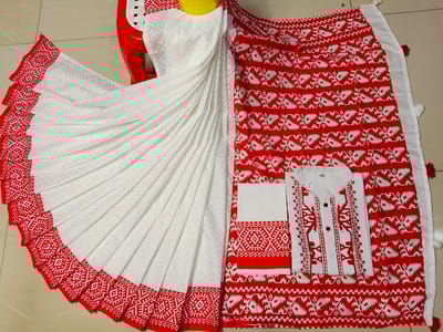 পাঞ্জাবি & শাড়ি কাপল সেট - Image 3