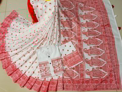 পাঞ্জাবি & শাড়ি কাপল সেট - Image 6