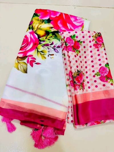 ডিজিটাল প্রিন্ট শাড়ি ব্লাউজ পিস সহ - Image 3