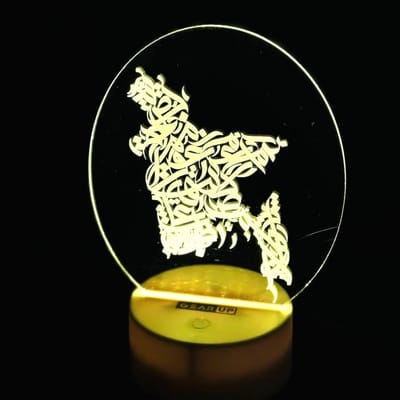 GearUP Acrylic Multicolor Night Lamp (BD Map) with all Content