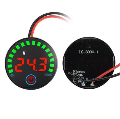 Universal DC 7–55V Digital Battery Level Indicator With Voltage Display And Alarm Function