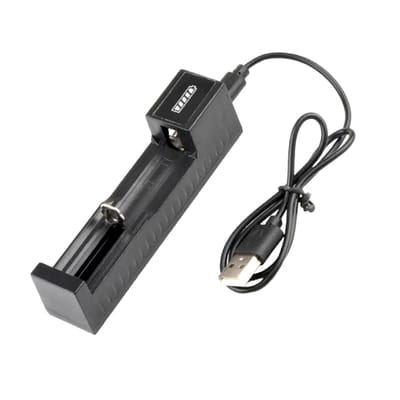18650 Battery Charger Universal Smart USB Chargering 1 slot for Rechargeable Lithium Battery Charger Li-ion 18650 26650 14500 17670