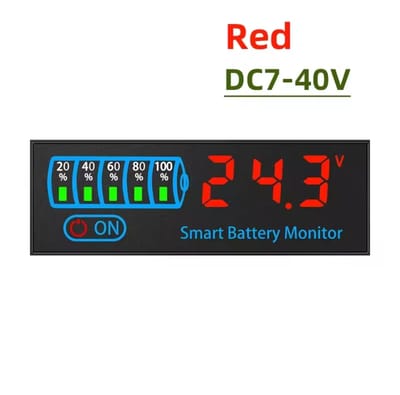 DC 7–55V Smart Battery Level Indicator (JX-4615N-A2) – LCD Voltage & Capacity  Meter