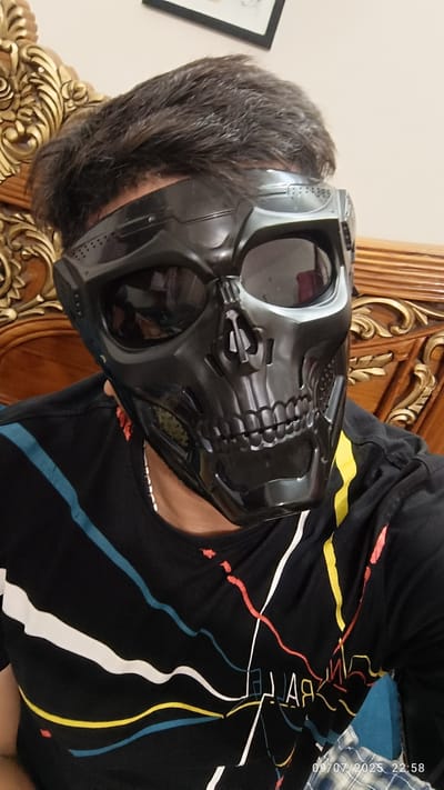 actical Skull Face Mask – Airsoft/Bike/Party Mask (Black)