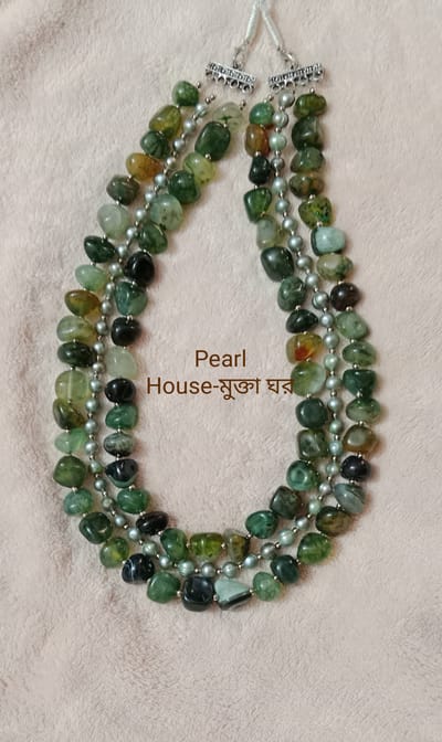Pearl & Stone combination Exclusive Necklace