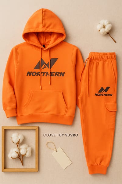 Kids Hoddie Set ( Northern Organge) - Image 6