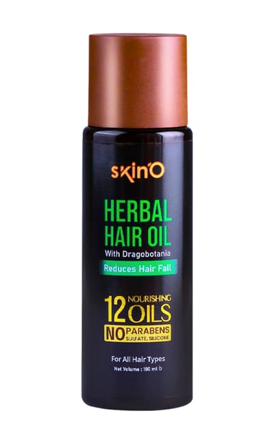skin'O Herbal Hair Oil With Dragobotania Reduces Hair fall 100 ml - Image 1