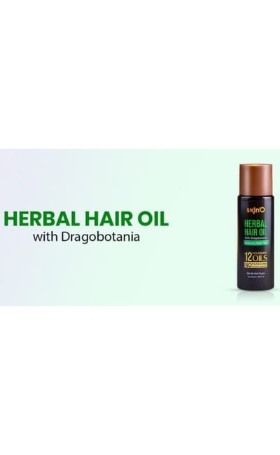 skin'O Herbal Hair Oil With Dragobotania Reduces Hair fall 100 ml - Image 2
