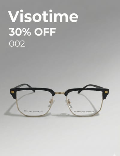 Porsche Design TR90 Black & Gold Browline Eyeglasses (Model 002)
