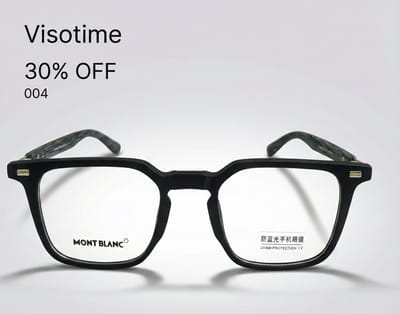 Mont Blanc Style Geometric Matte Black Eyeglasses – Model 004