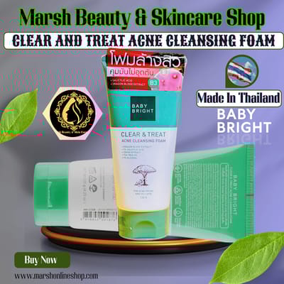 👉🔰Baby Bright Clear & Treat Acne Cleansing Foam(120 G)