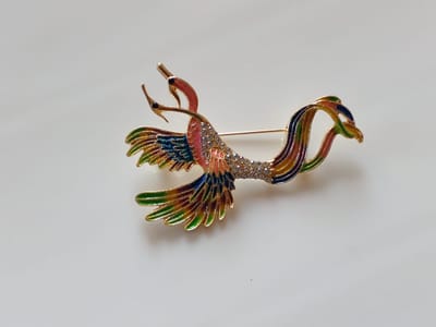 Phoenix Bird brooch