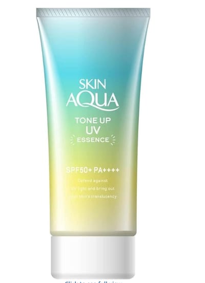 Skin Aqua Sunscreen Tone Up Uv Essence Mint Green Color 2.82oz (80g) - Image 1
