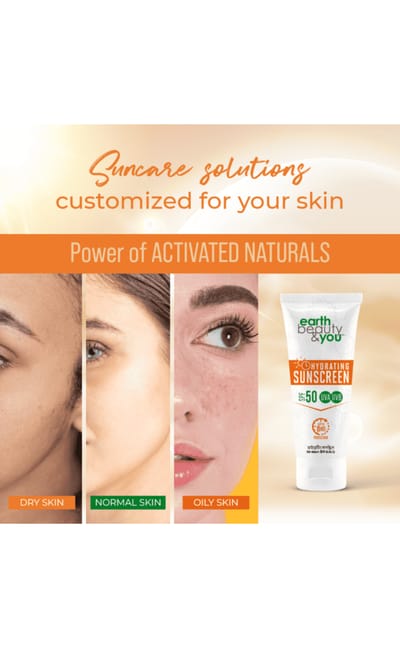 Earth Beauty & You Hydrating Sunscreen (SPF 50 UVA UVB) - Image 2