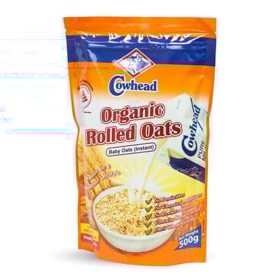 Cowhead Organic Rolled Baby Oats Instant- 500g