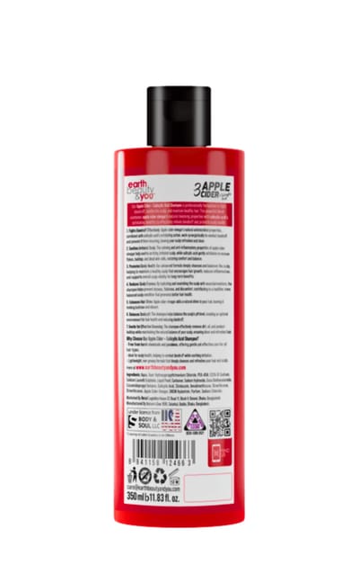 Earth Beauty & You  No. 3 Apple Cider + Salicylic Acid Anti-dandruff Shampoo 350ml - Image 2