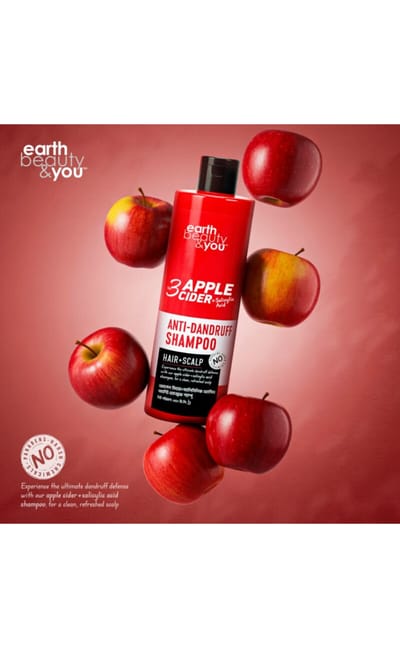 Earth Beauty & You  No. 3 Apple Cider + Salicylic Acid Anti-dandruff Shampoo 350ml - Image 3