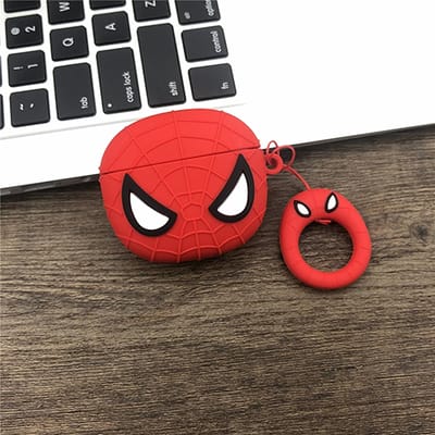 Spiderman Case for Apple AirPod - Premium Silicone Cover with Key Handle