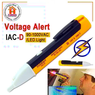 Non-contact Volt Alert Electrical Tester Socket Wall AC Power Outlet Voltage Detector Sensor Tester Electric Test Pen LED Light Voltage Indicator 90-1000V