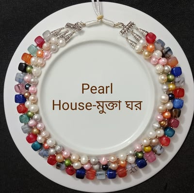 Pearl & Stone combination Neckpiece