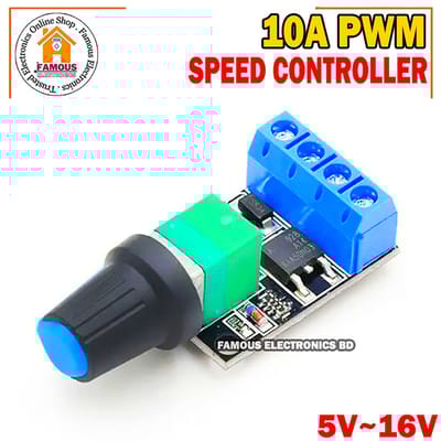 5V 9V 12V 16V 10A PWM DC Motor Speed Controller LED Dimmer Dimming Module Adjustable Speed Regulator Control Switch