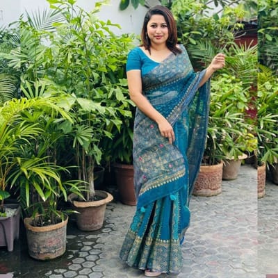 সেমি মসলিন শাড়ী - Image 2