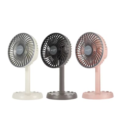 JYSUPER JY-2218 AC/DC Rechargeable 4000mAh Mini Desk Fan – Random Color