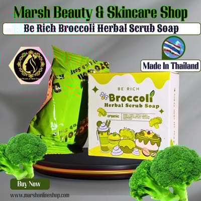 👉🔰BE RICH Broccoli Herbal Scrub Soap(35gm)
