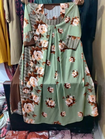 দুবাই চেরি ডিজিটাল প্রিন্ট বোরকা - Image 1