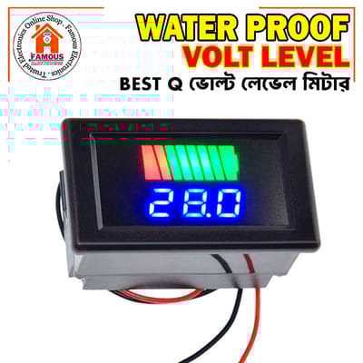 DC 12V-72V Waterproof Battery Volt Level Indicator