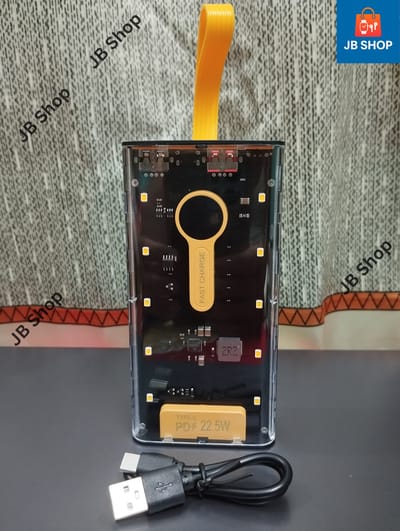 20000mAh Power Bank – 22.5W Super Fast Charging | Built-in Cable & Multiple USB Ports