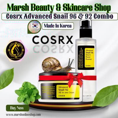 👉🔰Cosrx Advanced Snail 96 Essence and Snail 92 Cream Combo Offer
