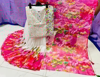 Sharee Panjabi Couple with Blouse Piece