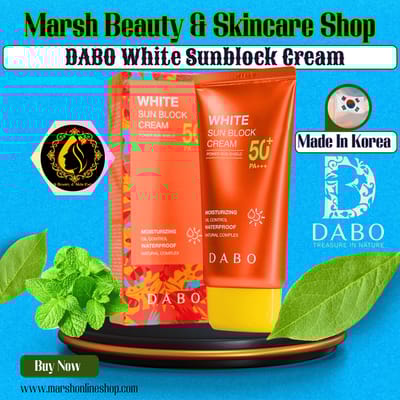 👉🔰DABO White Sunblock Cream Power Sun Shield 50+ PA+++ (70ml)