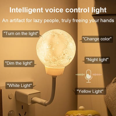 Moon Light Voice Controlled LED Lamp