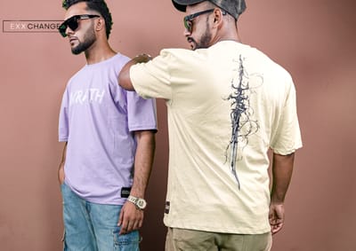 Fantasy-style sword,// Off white Oversized t-shirt // Limited Edition - Image 2
