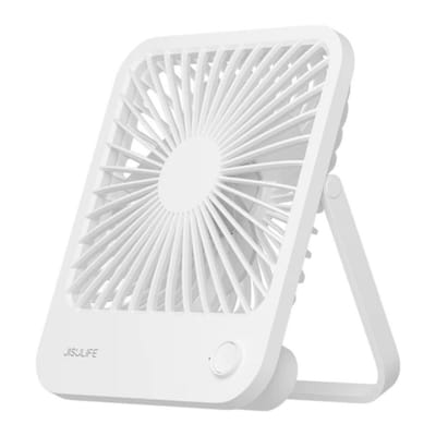 JISULIFE FA26 Rechargeable Ultra Thin Desktop Fan – White Color