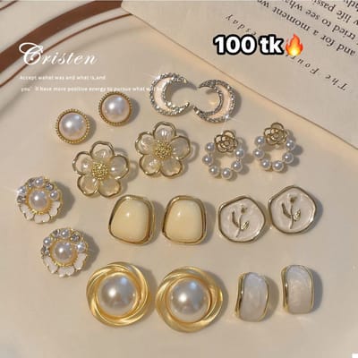 White Ear Ring-NS4411