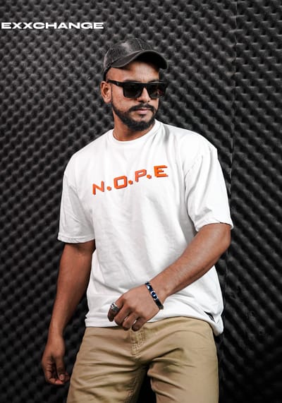 NOPE – I'M JUST CONFIDENT//unisex //white Oversized t-shirt - Image 1